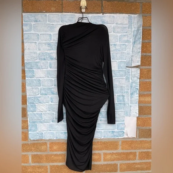 MAGDA BUTRYM Jersey Midi Dress With 3d Flower Applique size 34/4